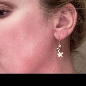 Lovisa Gold Star Dangle Earrings Celestial Hook Gift-Ready 2"